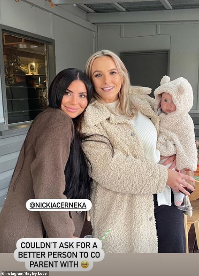 Farmer Wants A Wife star Hayley Love (right)  shared some sweet snaps as a birthday tribute to co-star and best friend Nickia (left) on Sunday. In one of the posts the mother-of-one captioned the photo
