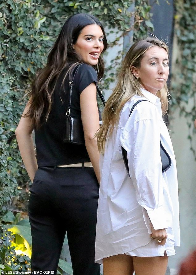 Out and about: Kendall Jenner enjoyed some rare downtime on Wednesday as she was spotted grabbing an early dinner with a friend in West Hollywood
