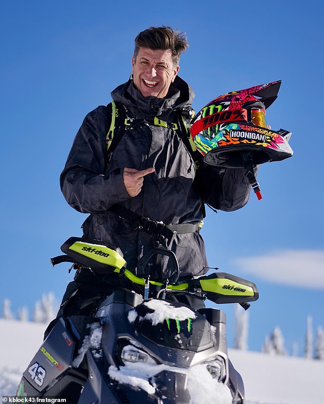 Rally car driver Ken Block died in Utah on Monday. He shared a series of photos of himself snowmobiling in Idaho on December 23