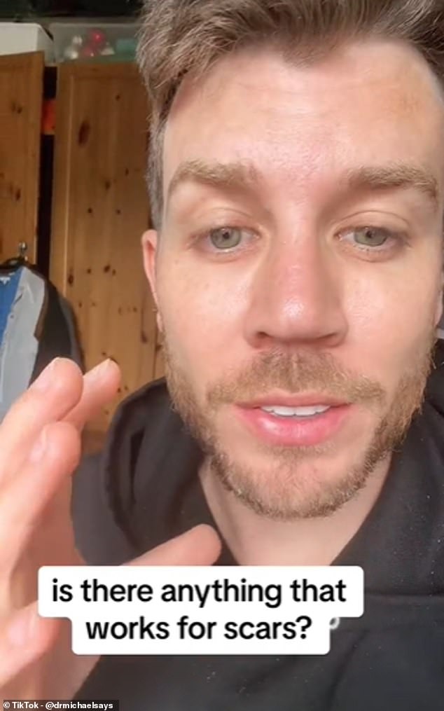 Dr. Michael has recommended in a TikTok video two particular items that can help improve the appearance of scar tissue: silicone tape and scar treatment gel