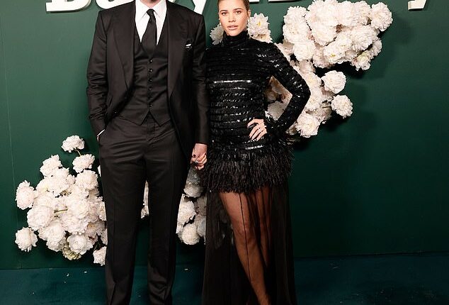 Sofia Richie is six months pregnant with her first child with husband Elliot Grainge (pictured November 2023)