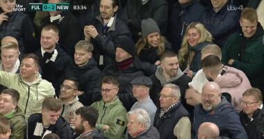 Alan Shearer was in attendance to watch Newcastle's win over Fulham from the away end