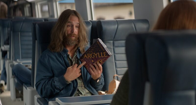 Sam Rockwell as Aidan in Argylle, directed by Matthew Vaughn.