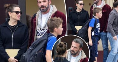 Ben Affleck reunites with Jennifer Garner to pick up son Samuel