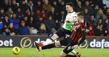 Diogo Jota scored twice as Liverpool ran riot on the south coast to defeat Bournemouth 4-0