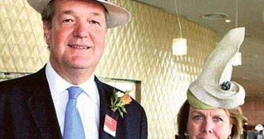 Francis Matthew (left) was jailed for 10 years in 2018 for using a hammer to bludgeon his wife Jane (right) to death in their Dubai home