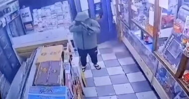 CCTV shows alleged Liverpool gunman shooting inside newsagents