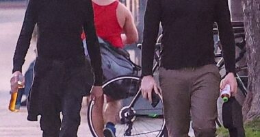 Calvin Klein was spotted out with boyfriend Kevin Baker in Los Angeles on Sunday