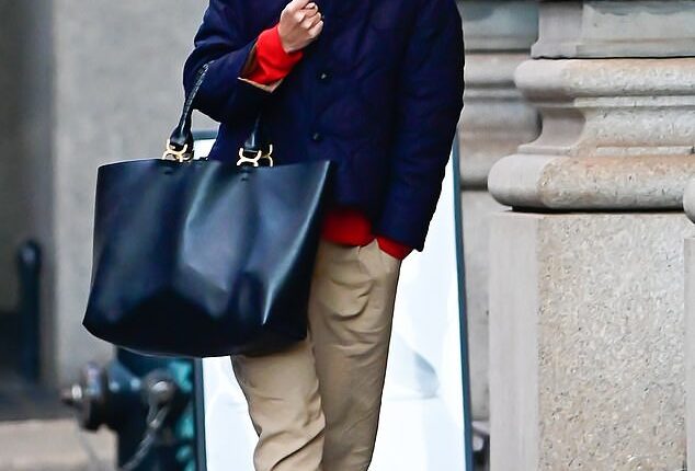 Spacious: Katie Holmes seen in New York City with a big bag, which SHANE WATSON says are back