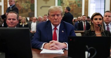 Donald Trump is in New York Supreme Court today where closing arguments are underway