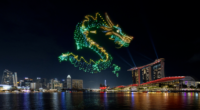 Dragon made up of 1,500 drones at Marina Bay on 6 nights in Feb. 2024 to usher in year of the dragon - Mothership.SG