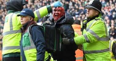 Football is in the gutter when players fear for the safety of their families in the stands... these appalling scenes have left a stain on our game: TOM COLLOMOSSE reports from The Hawthorns