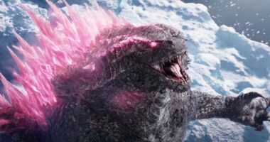 Godzilla roars in Godzilla x Kong: The New Empire