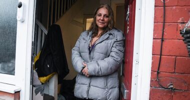 Aileen Waugh, 54, says she returned from a fortnight staying in a hotel throughout December to find that her home in Winford, Salford was still covered in damp and mould, despite work being arranged by her housing association to deal with the problem