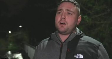 Liam Stych was out for a walk with his partner Tia when he spotted the car and leapt into action