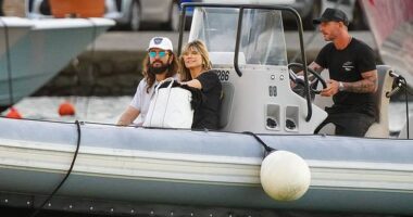 Heidi Klum and her husband Tom Kaulitz finally bid bon voyage to St Barts on Tuesday as they headed home after enjoying a festive break in the Caribbean