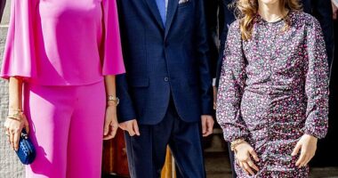 Prince Joachim, Princess Marie, Count Henrik of Monpezat and Countess Athena of Monpezat in Paris, France, in May 2023
