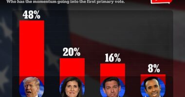 The NBC News/Des Moines Register/Mediacom poll was conducted Jan. 7-12 with 705 likely Republican caucus goers. Its margin of error is plus-minus 3.7 percentage points
