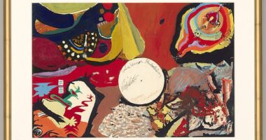 The painting entitled 'Images of a Woman' is going under the hammer on February 1 at auctioneers Christie's New York who say it is the only 'major art piece' signed by all four Beatles