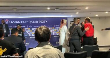 Angry members of the Iraqi media confronted manager Jesus Casas in his post-match press conference after they were eliminated from the Asian Cup in dramatic fashion by Jordan