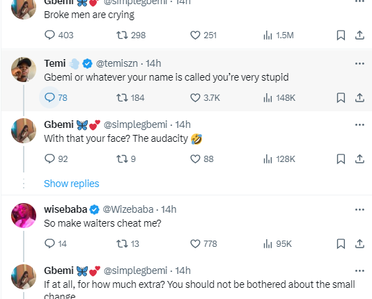 It is embarssaing -Lady tackles men who go on dates with women and begin to calculate the cost