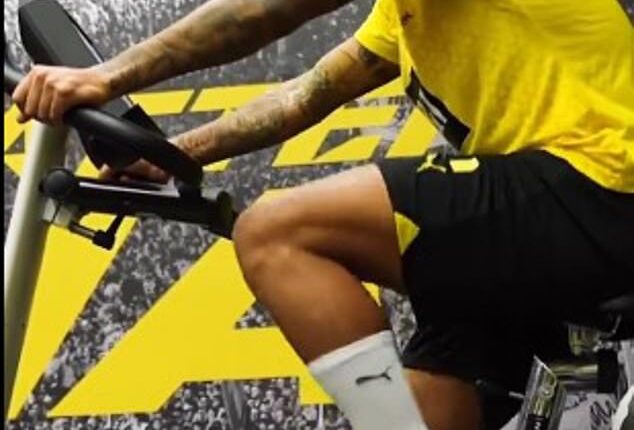 Jadon Sancho has caused a stir on social media after apologising twice in a video posted by Borussia Dortmund