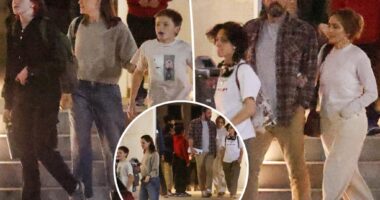 Jennifer Lopez and Ben Affleck all smiles alongside Jennifer Garner on rare outing