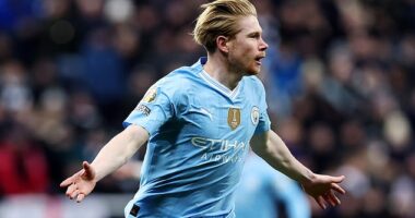 De Bruyne came on with instant impact when he levelled the score for Man City