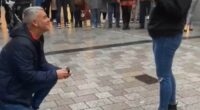 A man who is a convicted murderer went viral on TikTok after his fiancée posted a clip of his romantic public proposal online