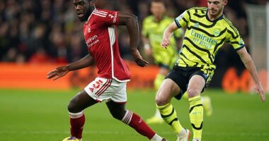Lyon are pushing to agree a £30m deal for Nottingham Forest midfielder Orel Mangala