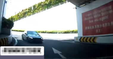Mercedes goes against flow of traffic on Sentosa Gateway road, nearly hits oncoming car in tunnel - Mothership.SG