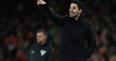 Mikel Arteta has admitted that 'it does not look realistic' for Arsenal to sign a striker in the January transfer window