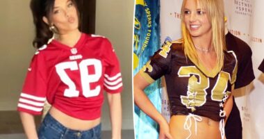 Nick Bosa's girlfriend Lauren Maenner sports cropped jersey at 49ers vs. Lions game