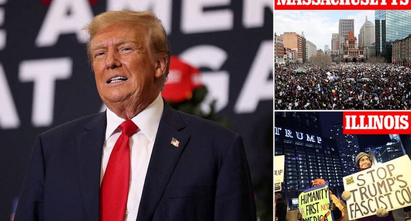Voters in Illinois and Massachusetts have joined the battle to kick Donald Trump off the 2024 election ballot by claiming he was part of an 'insurrection' on January 6 . Free Speech for People is the organization behind the nationwide effort to disqualify the Republican frontrunner that is heading to the Supreme Court. The liberal advocacy group claims he can't run for election because he violated the insurrection clause of the 14th Amendment of the Constitution.