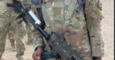 One of the American soldiers killed in suicide drone strike on a US base in Jordan has been identified as Kennedy Ladon Sanders (pictured)