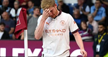 De Bruyne sustained an injury on the opening match of the season against Burnley