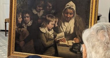 A stolen 18th-century British painting from 1784 was returned to its rightful owner after 54 years
