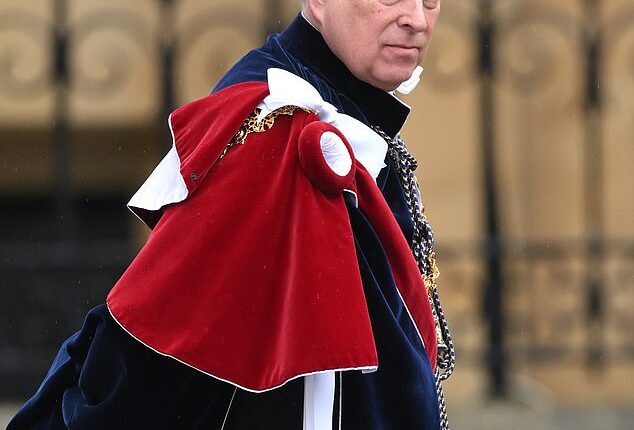 Prince Andrew (pictured) is 'more grumpy' than usual due to his strict New Years diet
