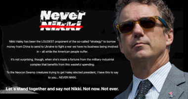 Rand Paul Announces ‘Never Nikki’ Initiative.
