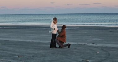 Scott proposed to Mindy Noce on Saturday in South Carolina