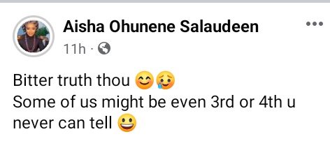 Sincerely speaking, some of us are destined to be 2nd, 3rd or 4th wives  - Nigerian woman says