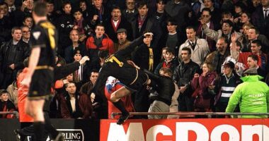 Eric Cantona's infamous kung-fu kick at a fan turned him into a villain 29 years ago to this day