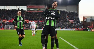 Joao Pedro scored twice as Brighton came from behind to beat Stoke City 4-2 in the FA Cup