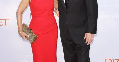 Paula Abdul (L) and Nigel Lythgoe arrive at the Dizzy Feet Foundation's 3rd Annual Celebration of Dance Gala held at Dorothy Chandler Pavilion on July 27, 2013 in Los Angeles, California