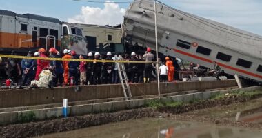Trains collide on Indonesia's main island of Java, killing at least 3 people