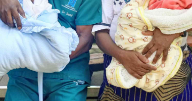 Ugandan woman who welcomed twins at 70 shares first photos of the babies after hospital discharge