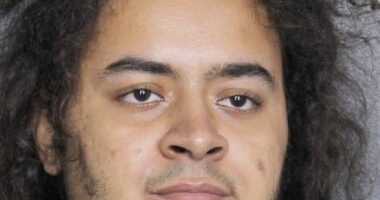 Tresel Huffman, 25, was arrested on Sunday after he 'forcibly touched' a female coworker at a Wendy's in Pompano Beach, Florida
