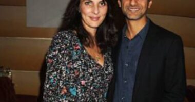 Zaab Sethna with his wife, Gina Bellman