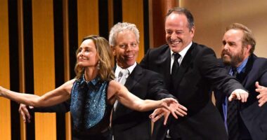‘Ally McBeal’ Cast Reunites for Iconic Barry White Dance at 75th Emmy Awards