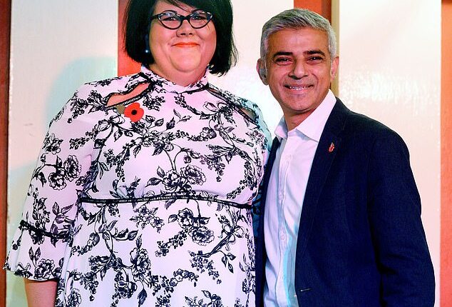 Amy Lamé, pictured here with Mayor of London Sadiq Khan, travelled to Australia, Italy and Spain in the space of 12 months in her role as 'night tsar'